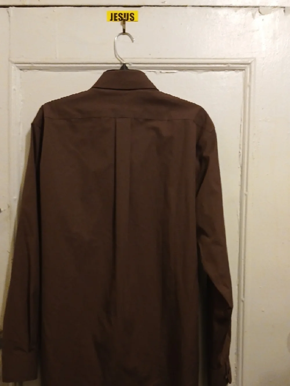 Paul Fredrick Brown Button-Down Dress Shirt with Chest Pocket - Picture 5 of 6